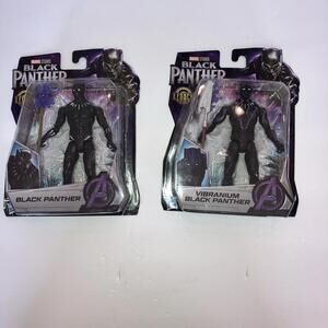 (2) Marvel Studios Legacy Collection Black Panther & Vibranium Figures NEW